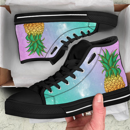Cute Pineapple Shoes Black Sole High Top Shoes – product image 5