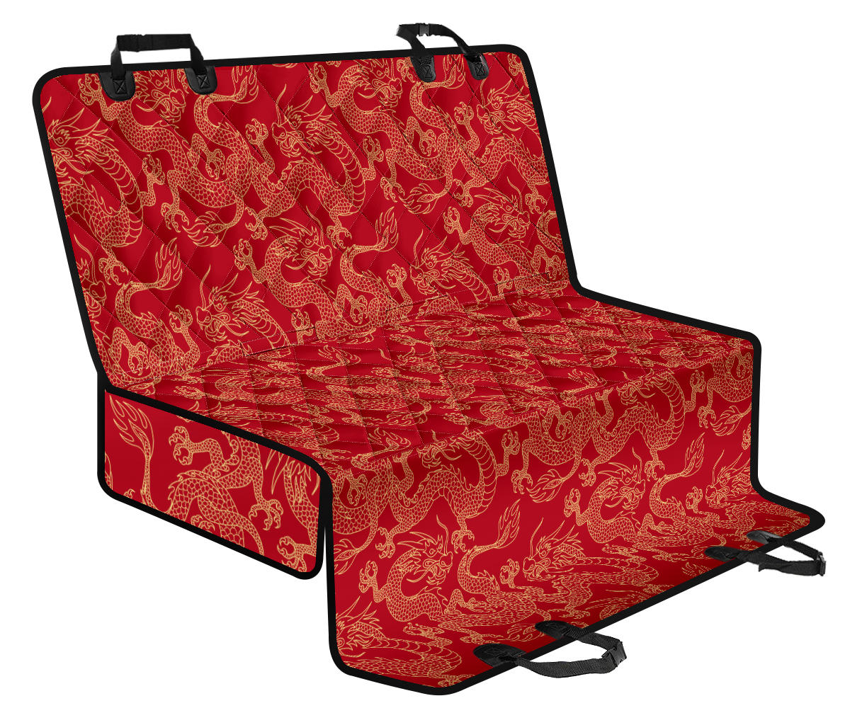 Red Dragon Car Back Seat Pet Cover