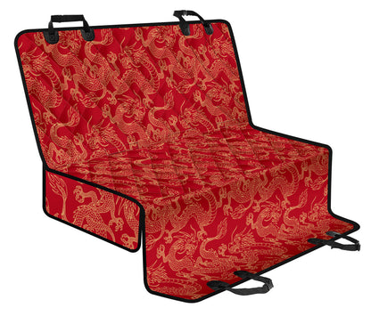 Red Dragon Car Back Seat Pet Cover