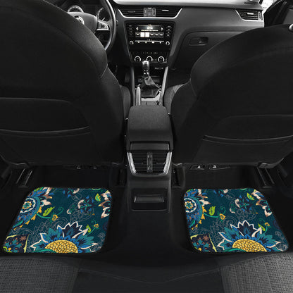 Elegant Floral Decor Car Floor Mats