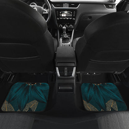 Dark Floral Car Floor Mats