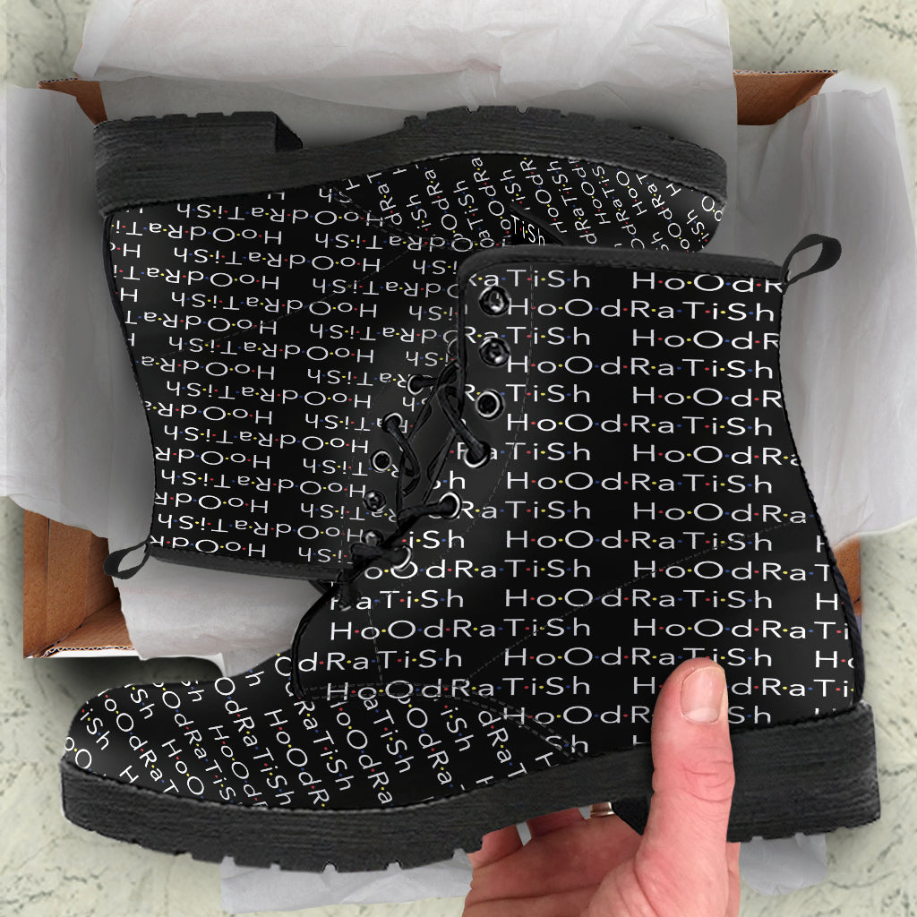 Custom Logo Shoes, Printed Custom Shoes, Women's Boots, Vegan Leather Combat Boots, Classic Boot, Lace Up Boot , Casual Boots Women