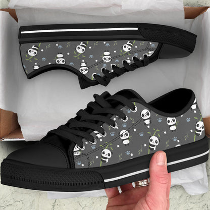 Cute Panda Shoes Black Sole