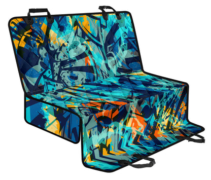 Colorful Abstract Graffiti Car Back Seat Pet Cover