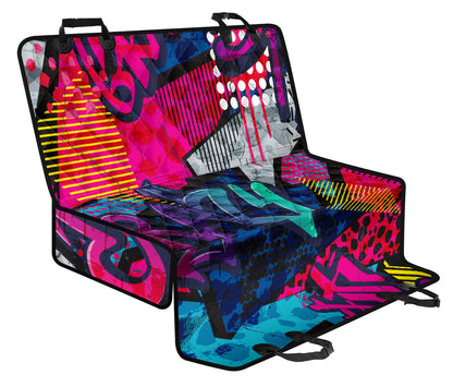 Colorful Graffiti Car Back Seat Pet Cover