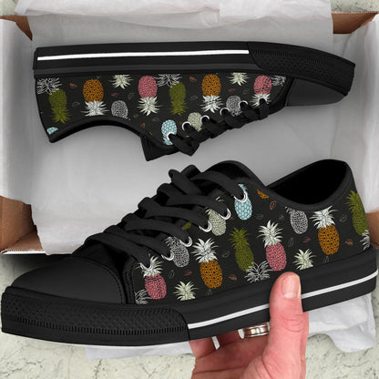 Colorful Pineapple Shoes - Black Sole
