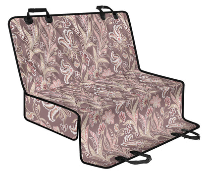 Elegant Floral Decor Car Back Seat Pet Cover