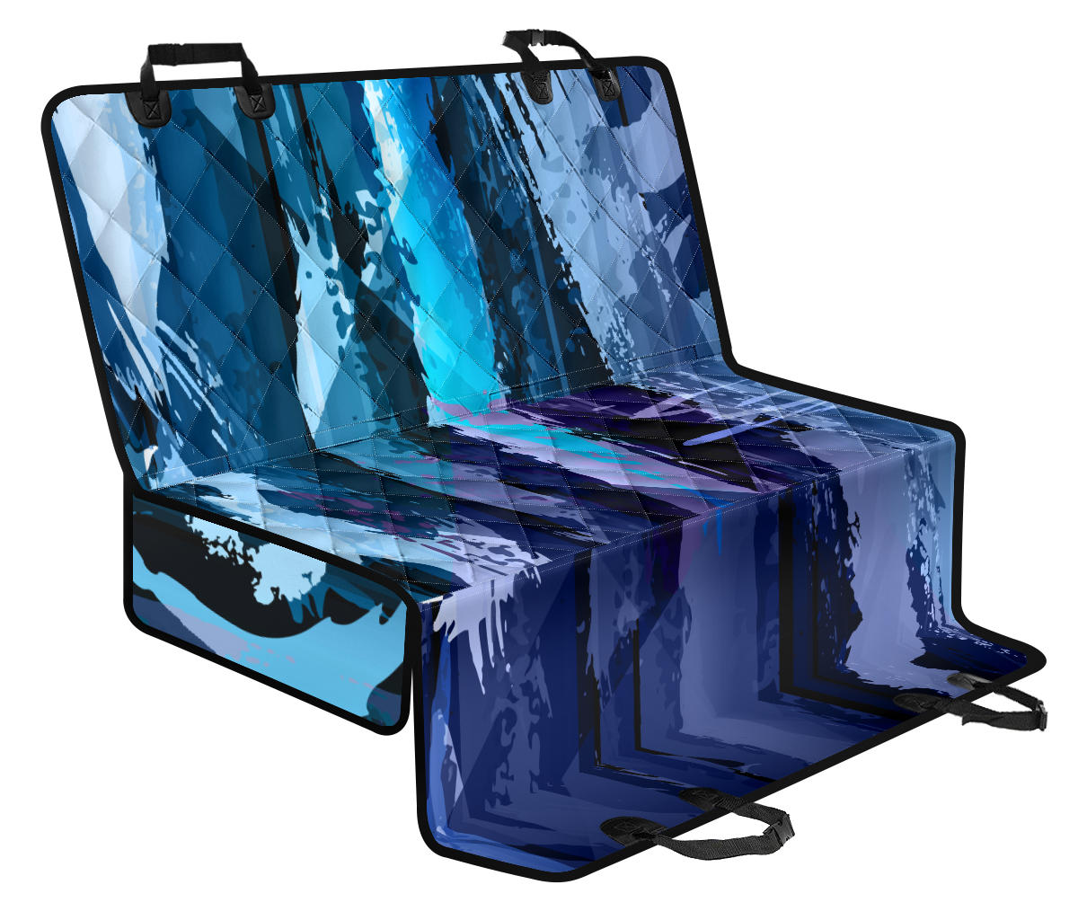 Blue Abstract 2 Car Back Seat Pet Cover