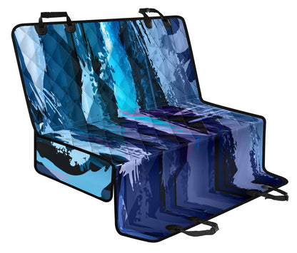 Blue Abstract 2 Car Back Seat Pet Cover