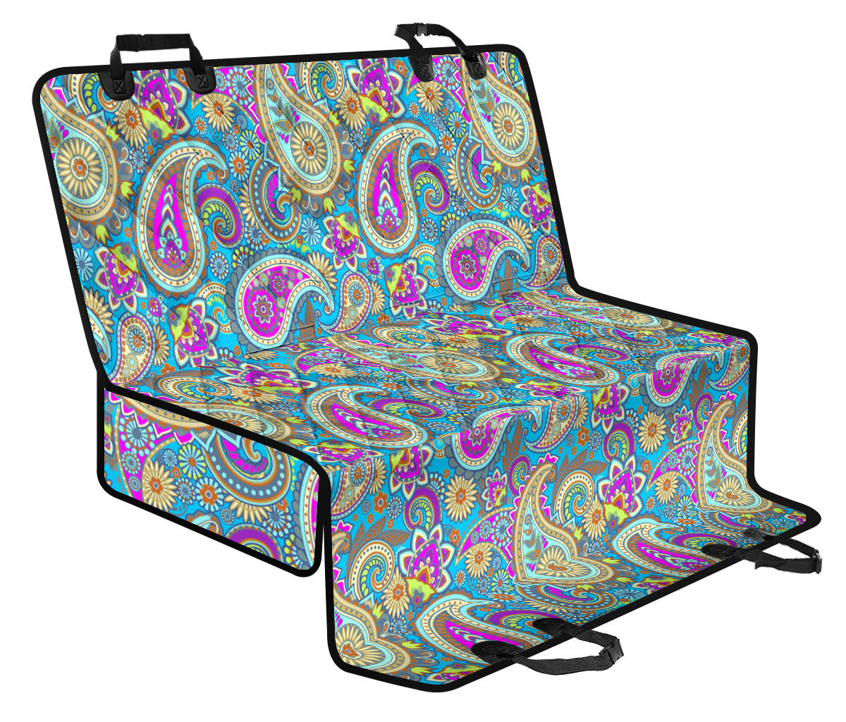 Colorful Mandalas Decor Car Back Seat Pet Cover
