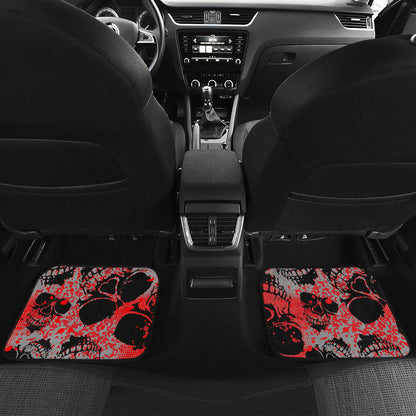 Red Skulls Car Floor Mats