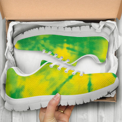 Green & Gold Tie Dye Sneakers