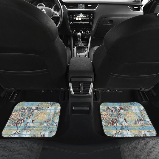 Floral Plaid Car Floor Mats