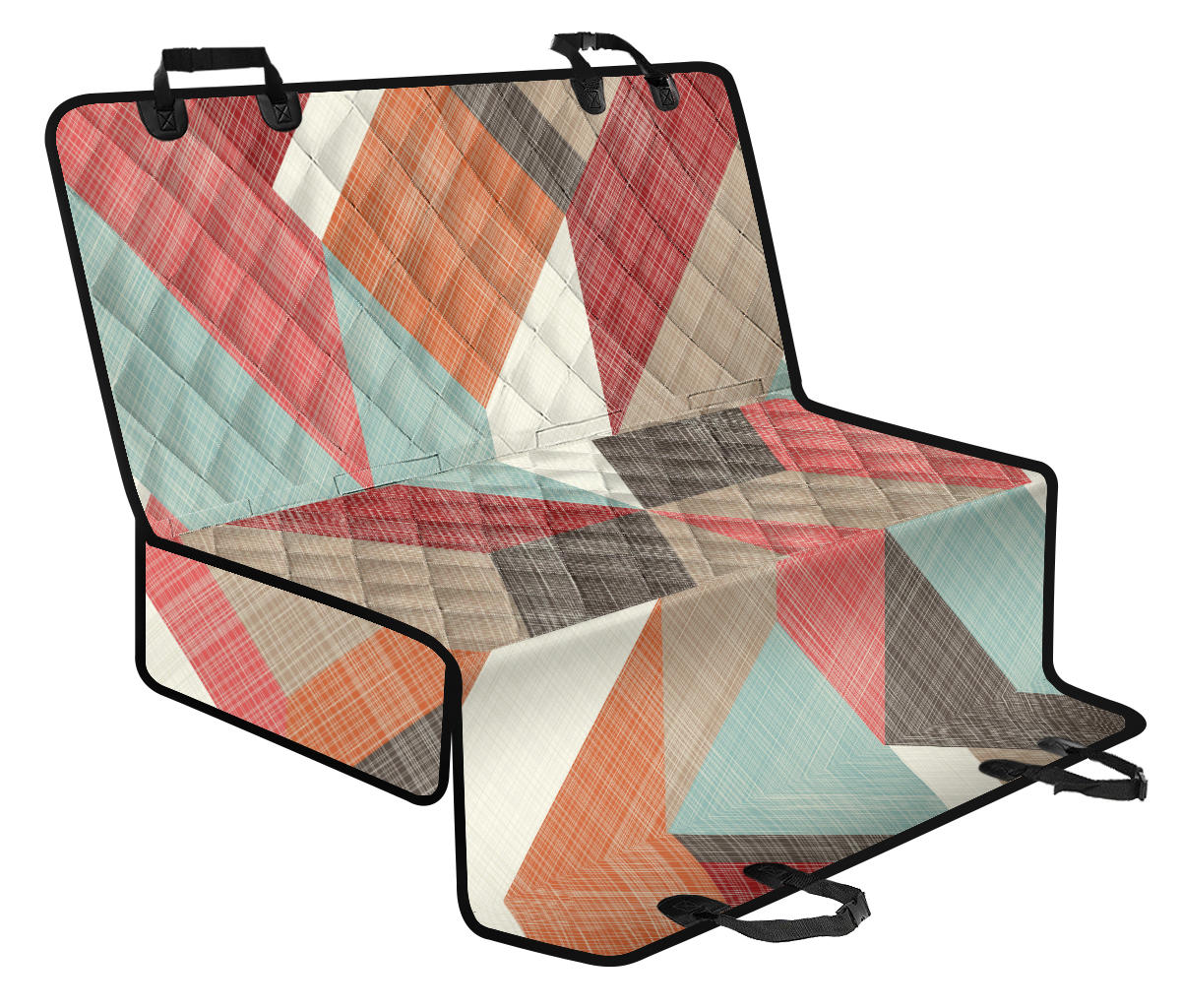 Abstract Diagonal Car Back Seat Pet Cover
