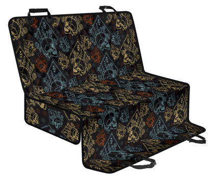 Skull Pattern Car Back Seat Pet Cover