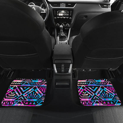Blue Pink Abstract Tribal Car Floor Mats
