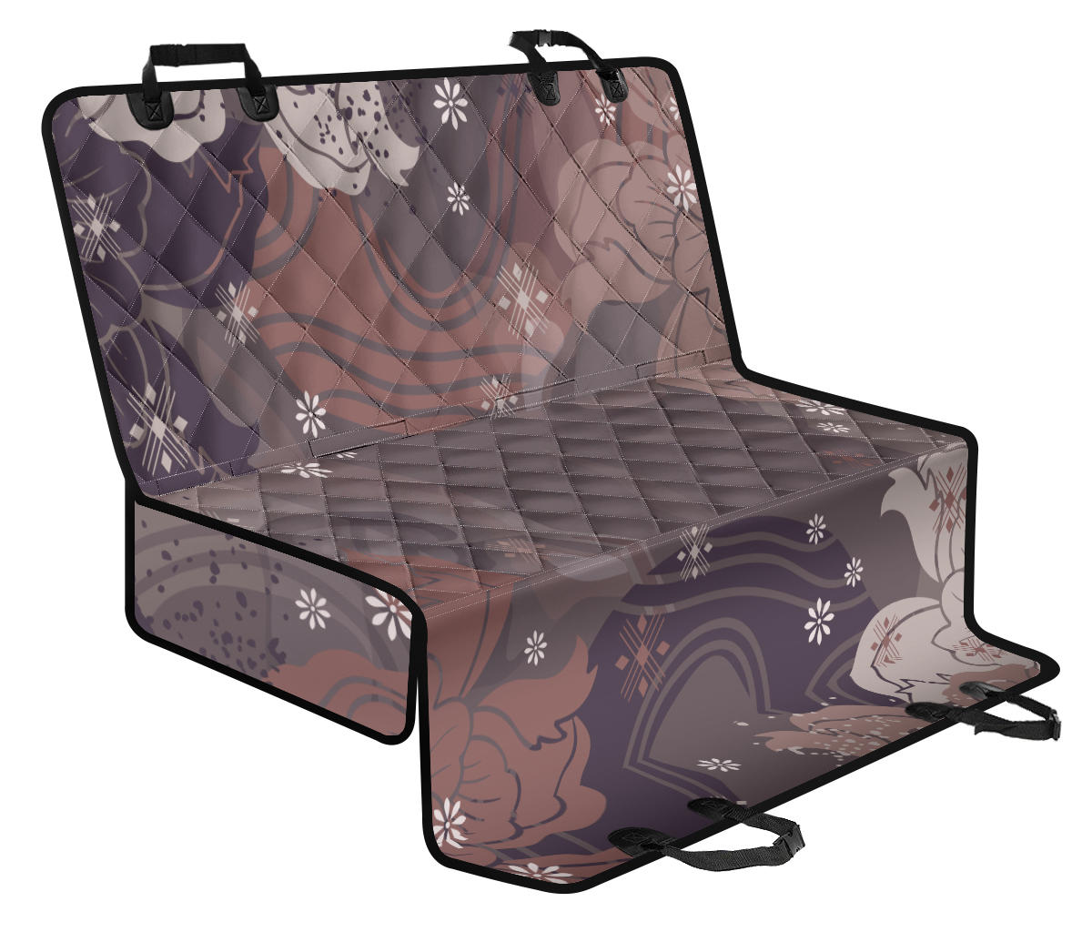 Abstract Floral Car Back Seat Pet Cover