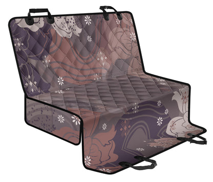 Abstract Floral Car Back Seat Pet Cover