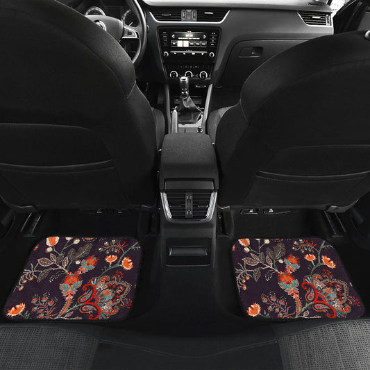 Colorful Floral Decor Car Floor Mats