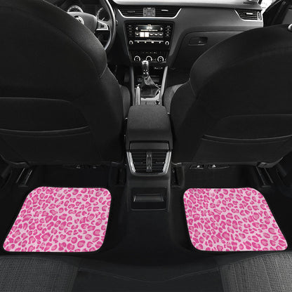 Pink Leopard Print Car Floor Mats