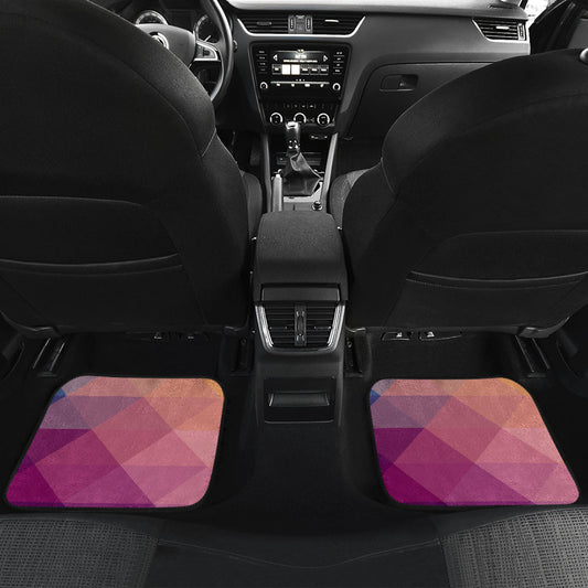 Colorful Abstract Triangles Car Floor Mats