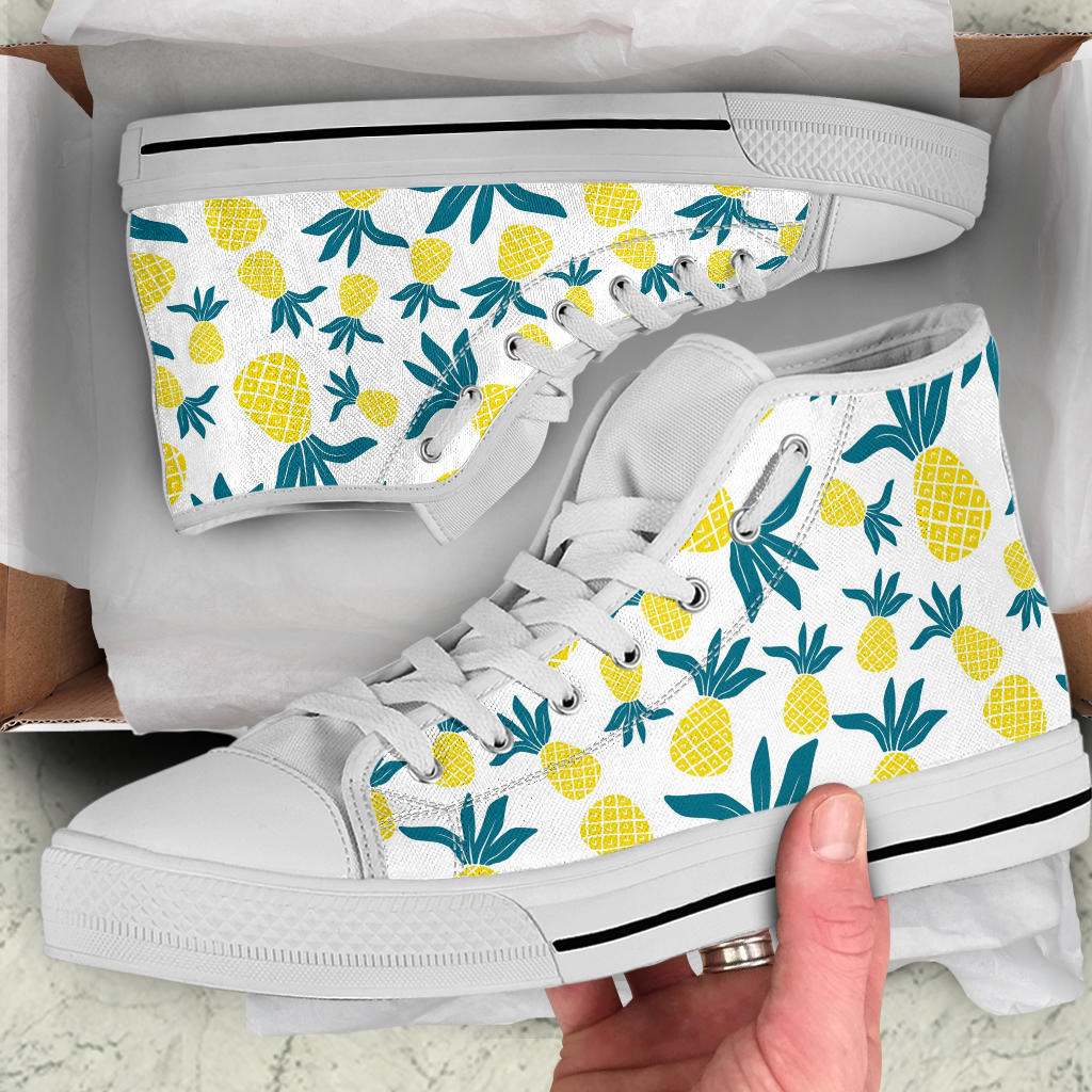 Yellow Pineapple High Top Shoes – product image 5