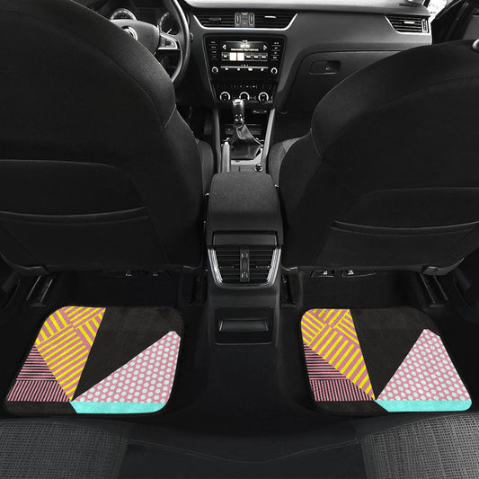 Colorful Diagonal Abstract Car Floor Mats