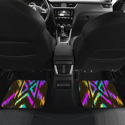 Neon Tribal Pattern Car Floor Mats