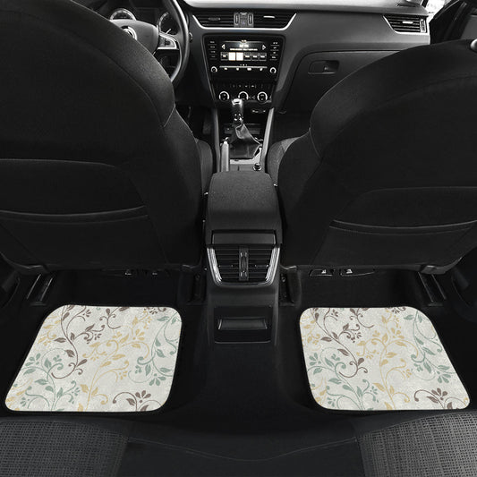 Elegant Floral Car Floor Mats