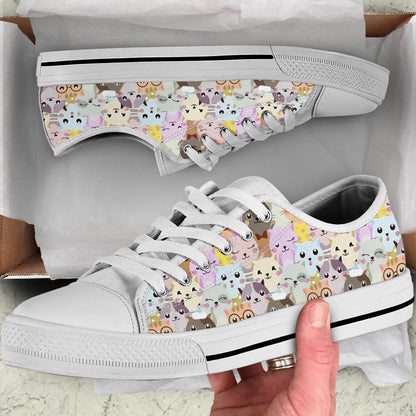 Cute Cat Lover Low Top Shoes – product image 5