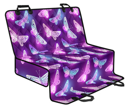 Purple Butterflies Car Back Seat Pet Cover