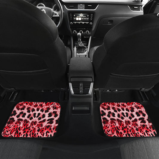 Pink Leopard Print Car Floor Mats
