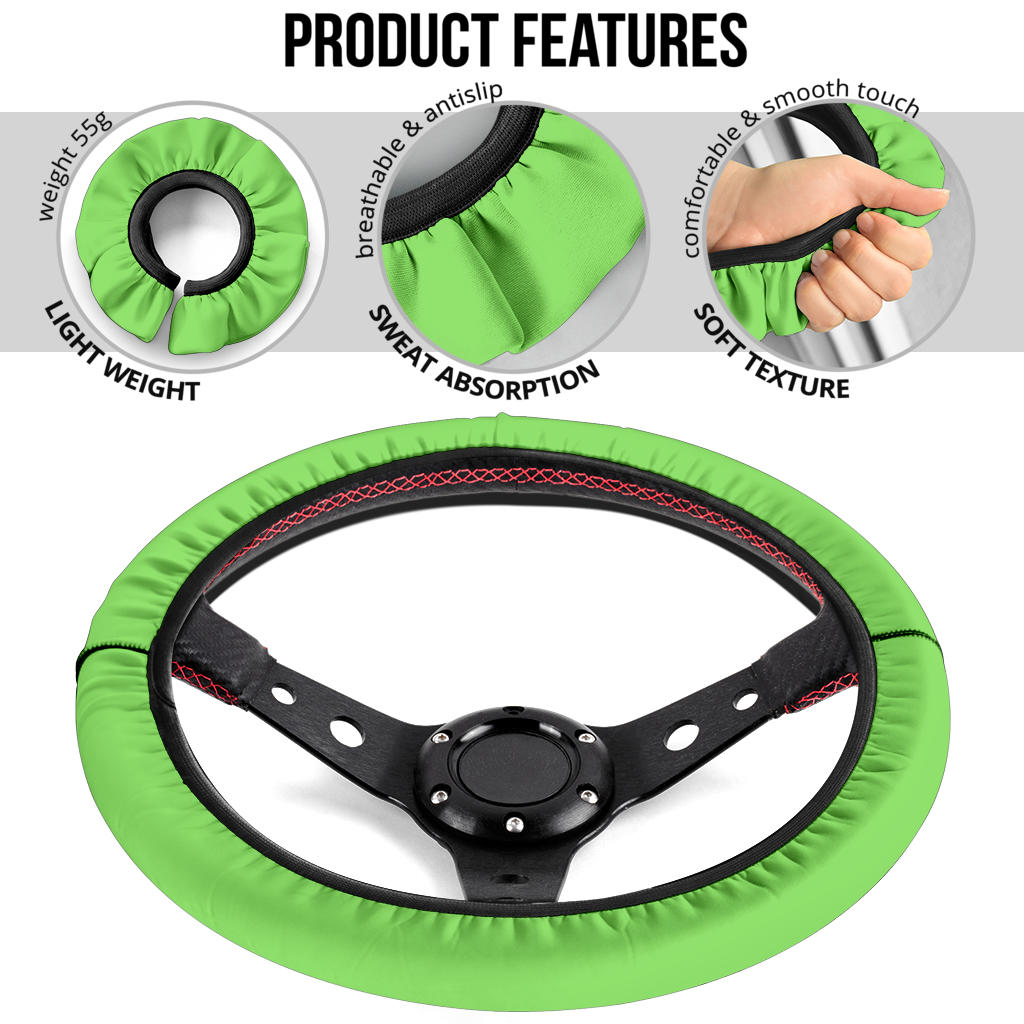 Light Green Steering Wheel Cover