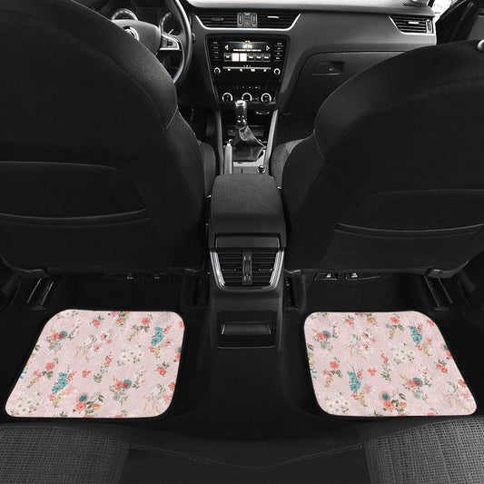 Pink Floral Car Floor Mats