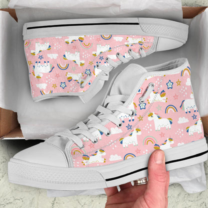 Pink Unicorn High Top Shoes – product image 5