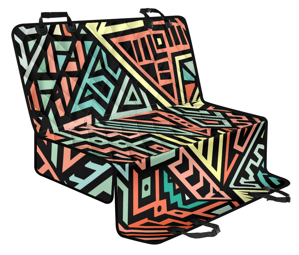 Colorful Tribal Car Back Seat Pet Cover