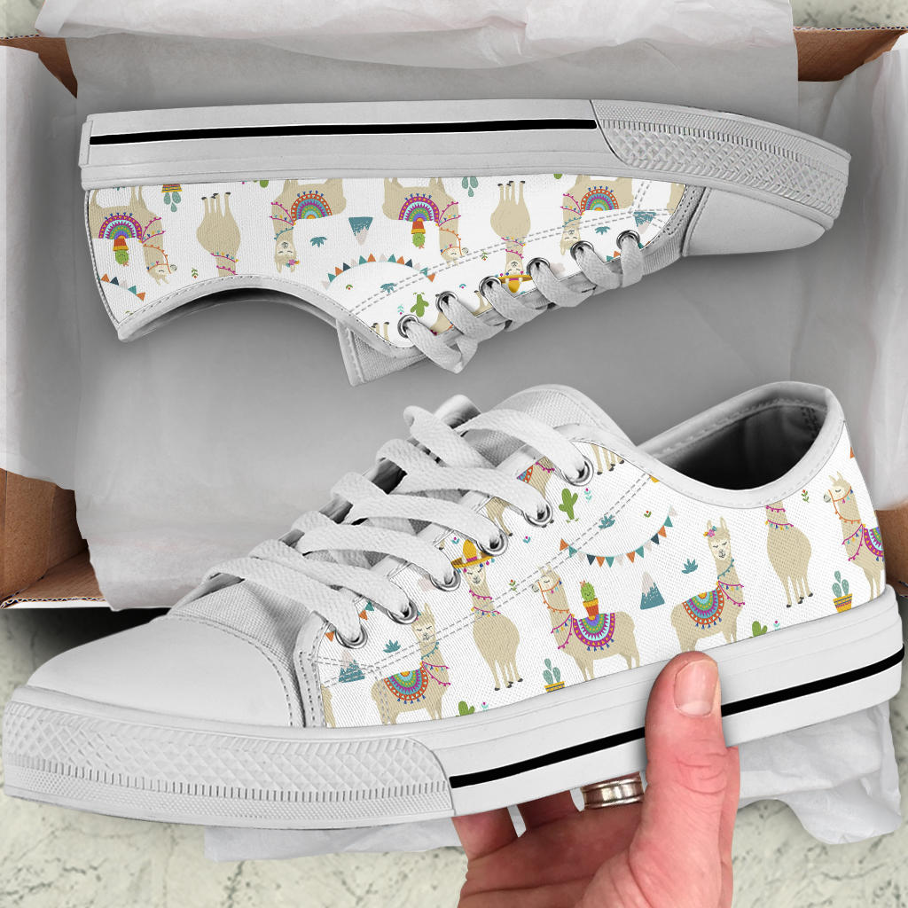 White Llama Low Top Shoes – product image 5