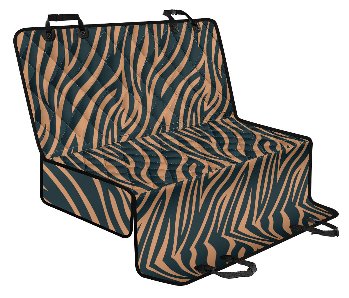 Brown Abstract Car Back Seat Pet Cover