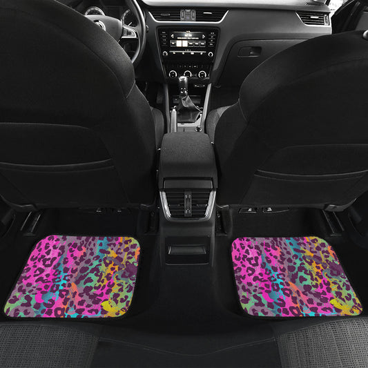 Pink Leopard Print Car Floor Mats