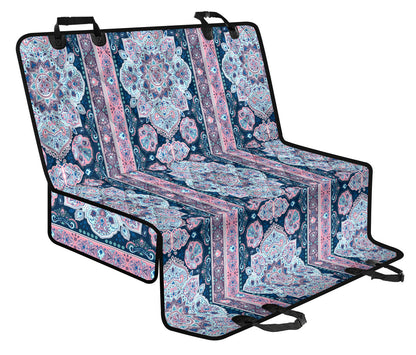 Pink Persian Print Car Back Seat Pet Cover