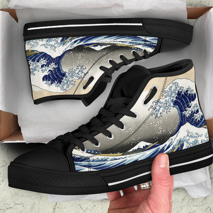 Great Wave Shoes - Black Sole High Top Shoes – product image 5