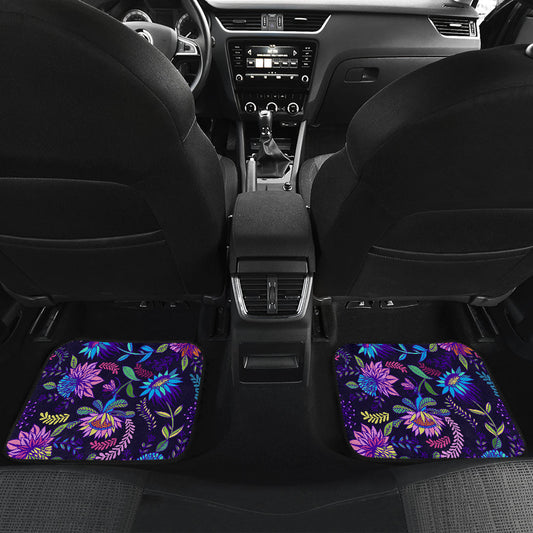 Purple Flowers Car Floor Mats