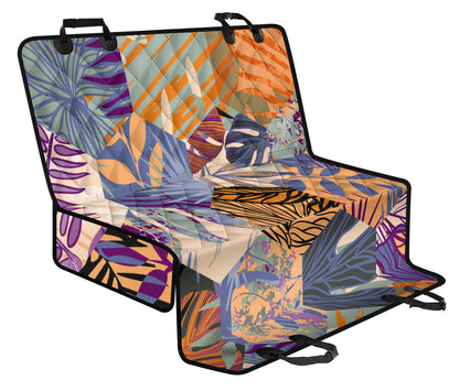 Floral Honeycomb Car Back Seat Pet Cover