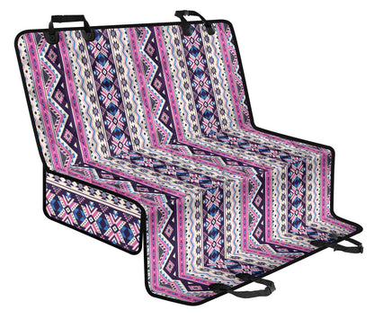 Pink Ethnic Car Back Seat Pet Cover