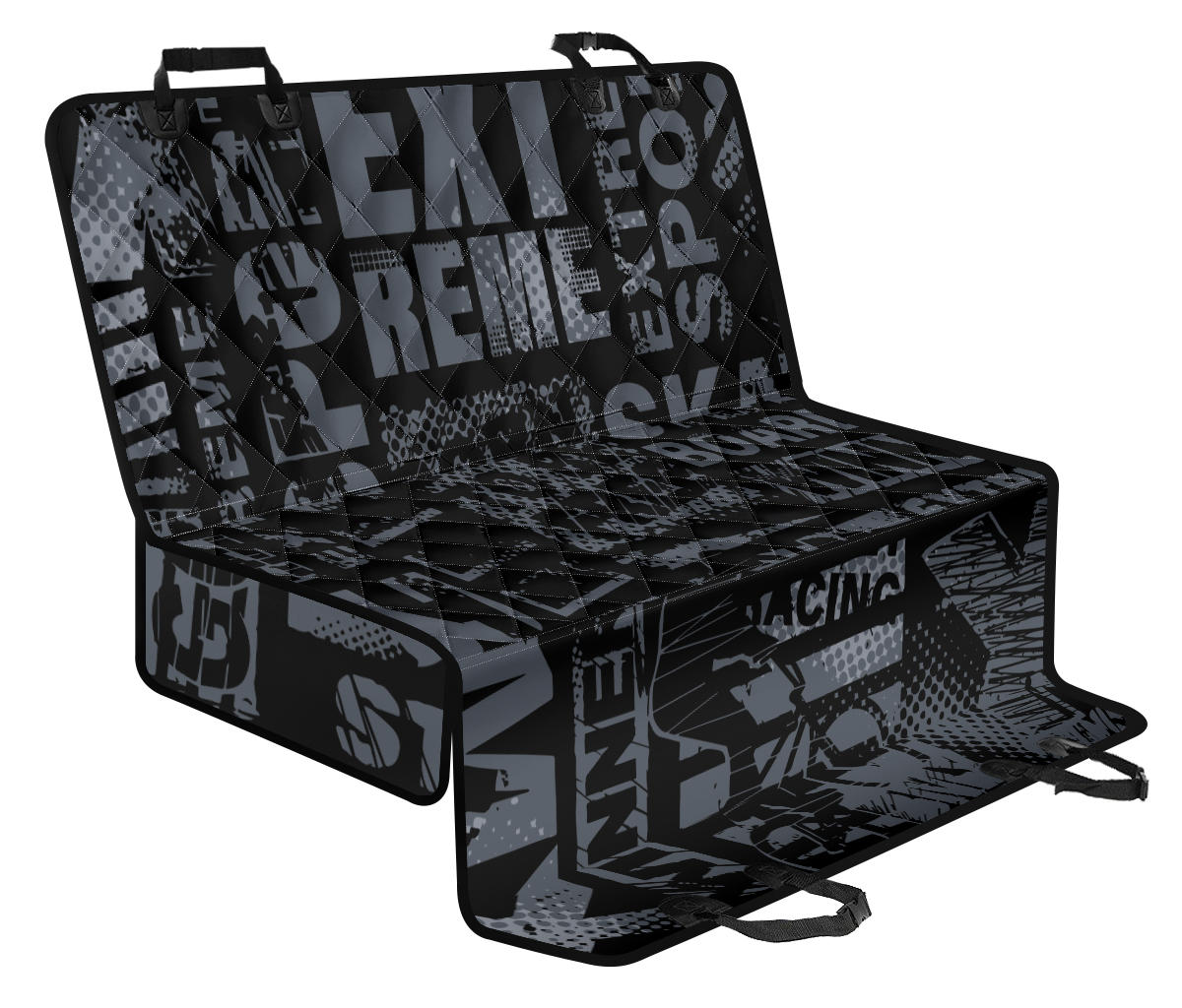Dark Grey X Games Car Back Seat Pet Cover