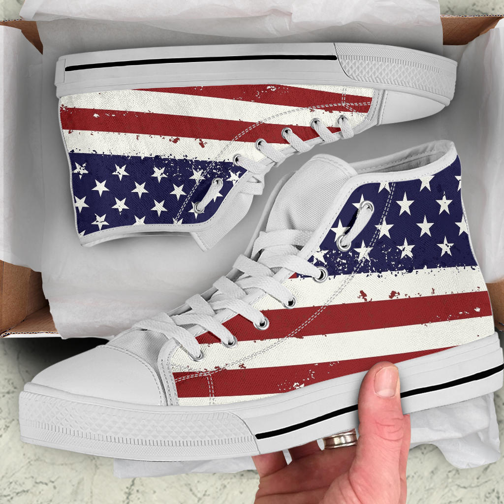 US Flag High Top Shoes – product image 5