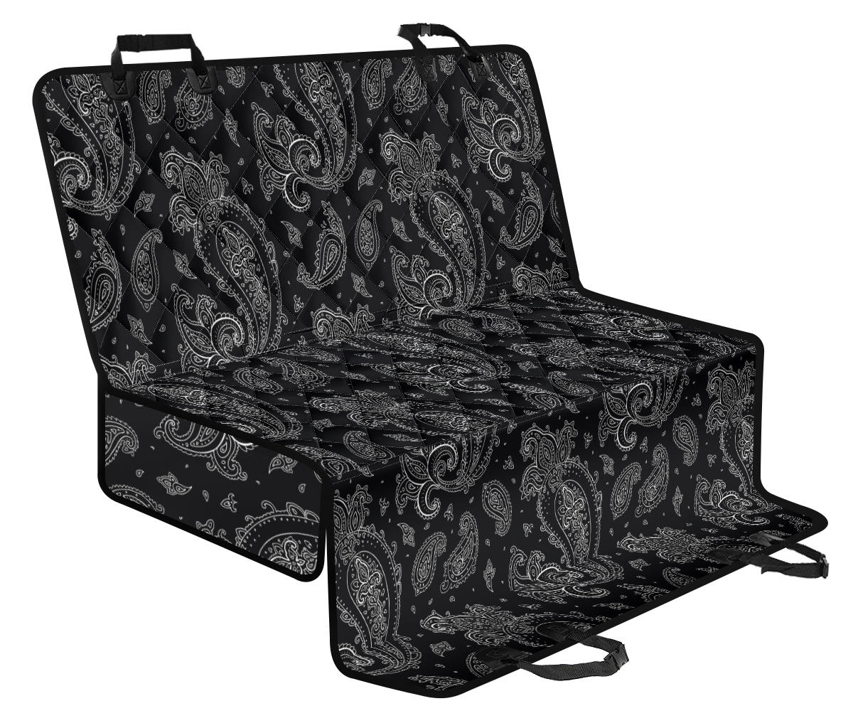 Black Elegant Decor Car Back Seat Pet Cover