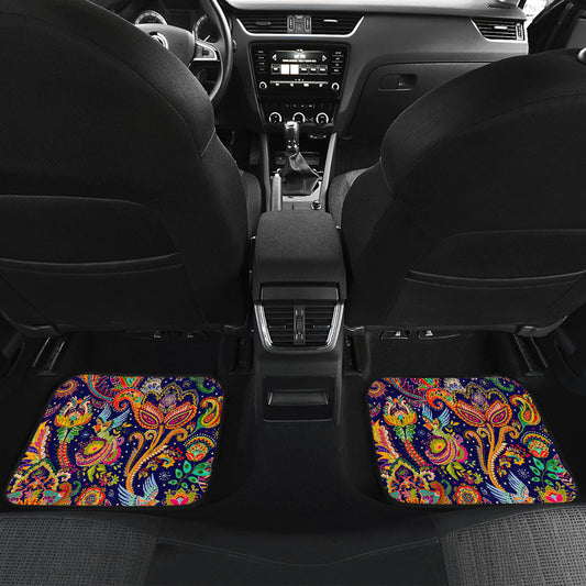 Colorful Floral Decor Car Floor Mats
