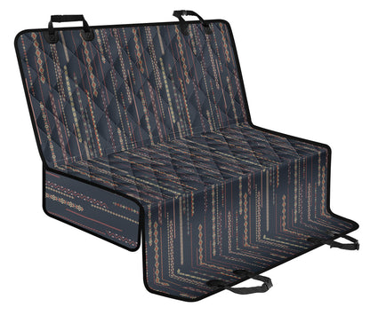 Boho Chic Bohemian Stripes Car Back Seat Pet Cover
