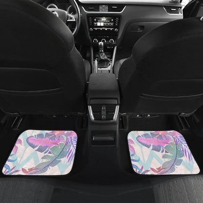 Pink Leaves Car Floor Mats